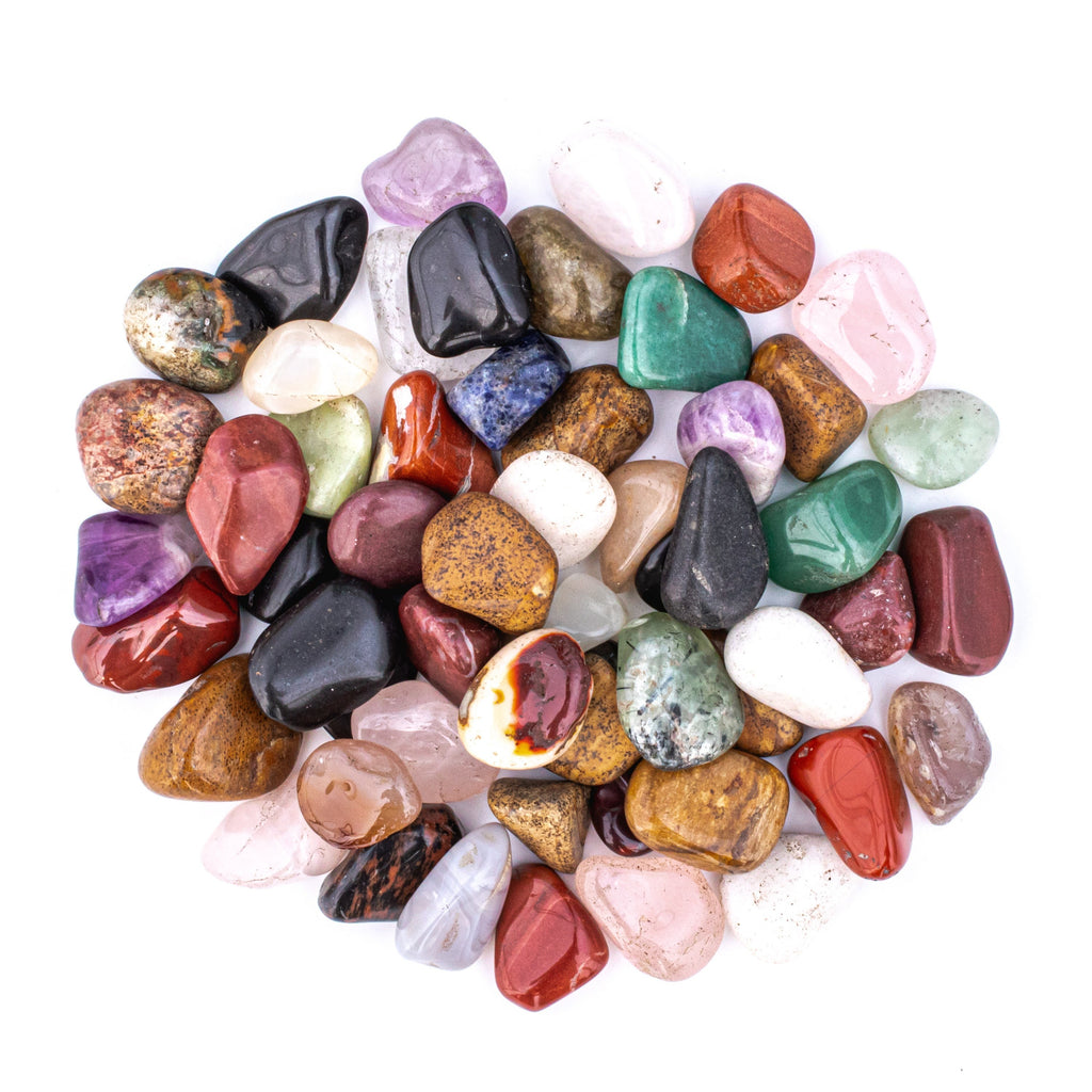 1/2 Pound of Small Tumbled Assorted Gemstone Crystal Mix