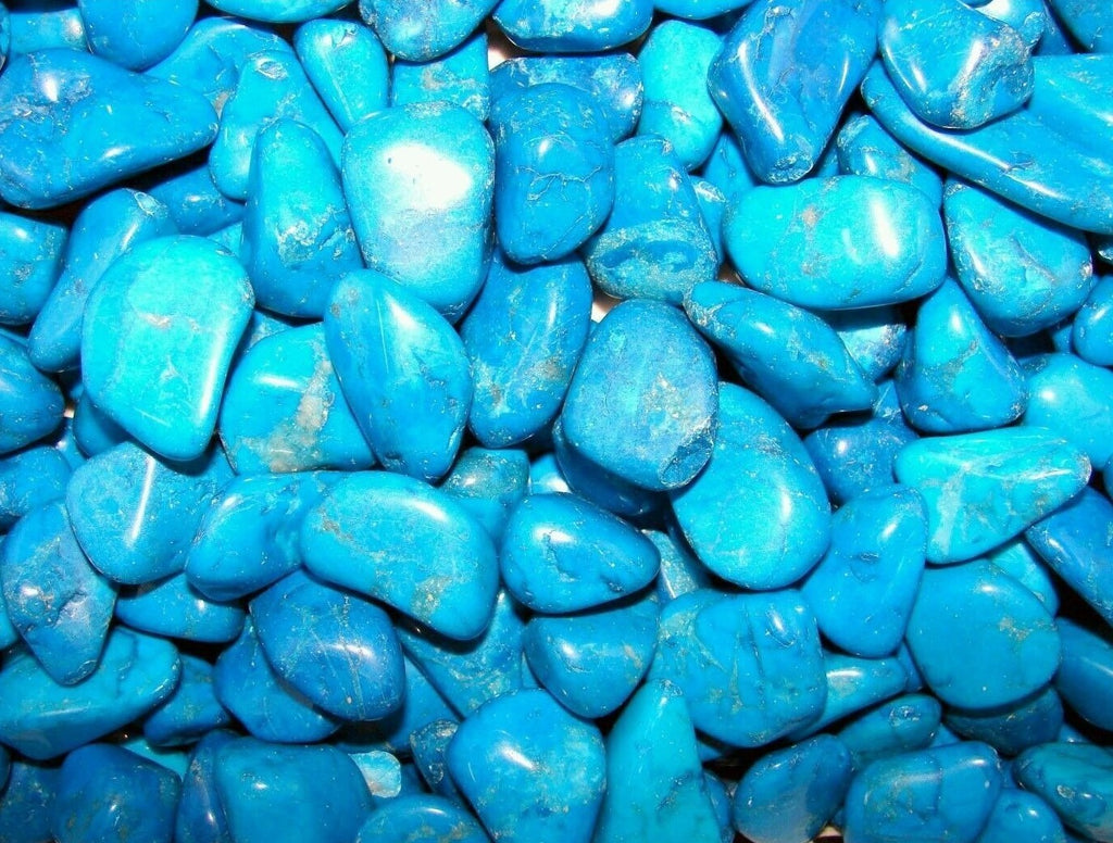 Tumbled Blue Turquoise Howlite Gemstones
