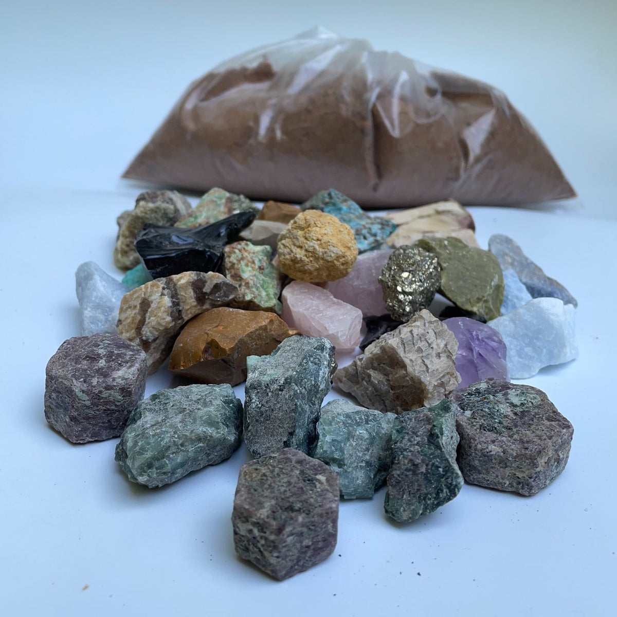 Gem Mining Paydirt Emerald & Ruby Miners Mix Rough Gemstones Mining