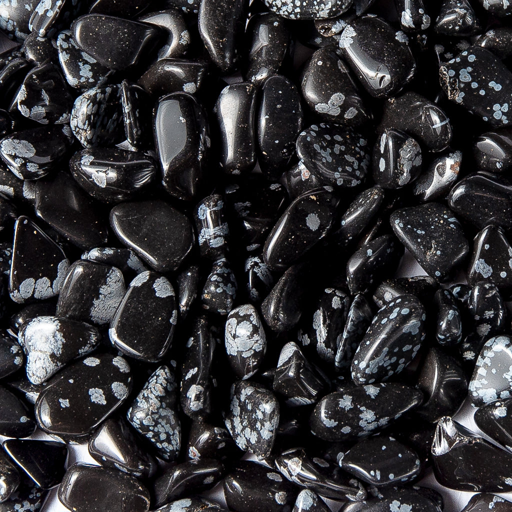 Small Tumbled Snowflake Obsidian Gemstone Crystals Bulk