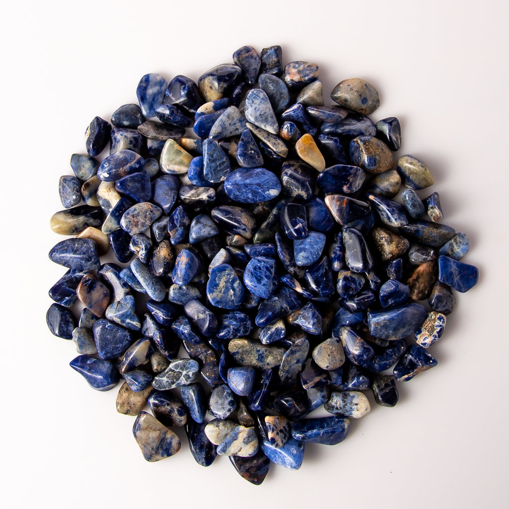 1 Pound of Small Tumbled Sodalite Gemstone Crystals