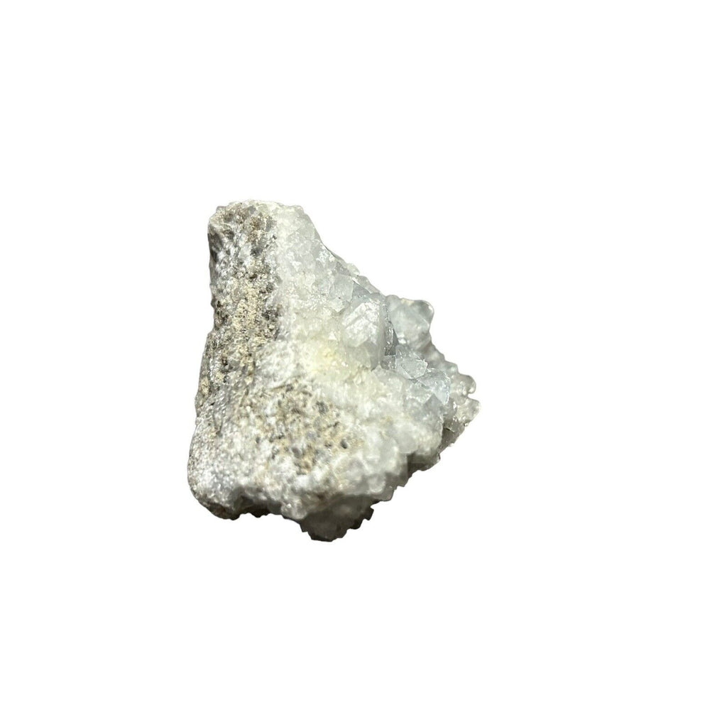 Madagascar Sky Blue Celestite Crystal Druzy Geode Mineral Cluster 6.1 oz