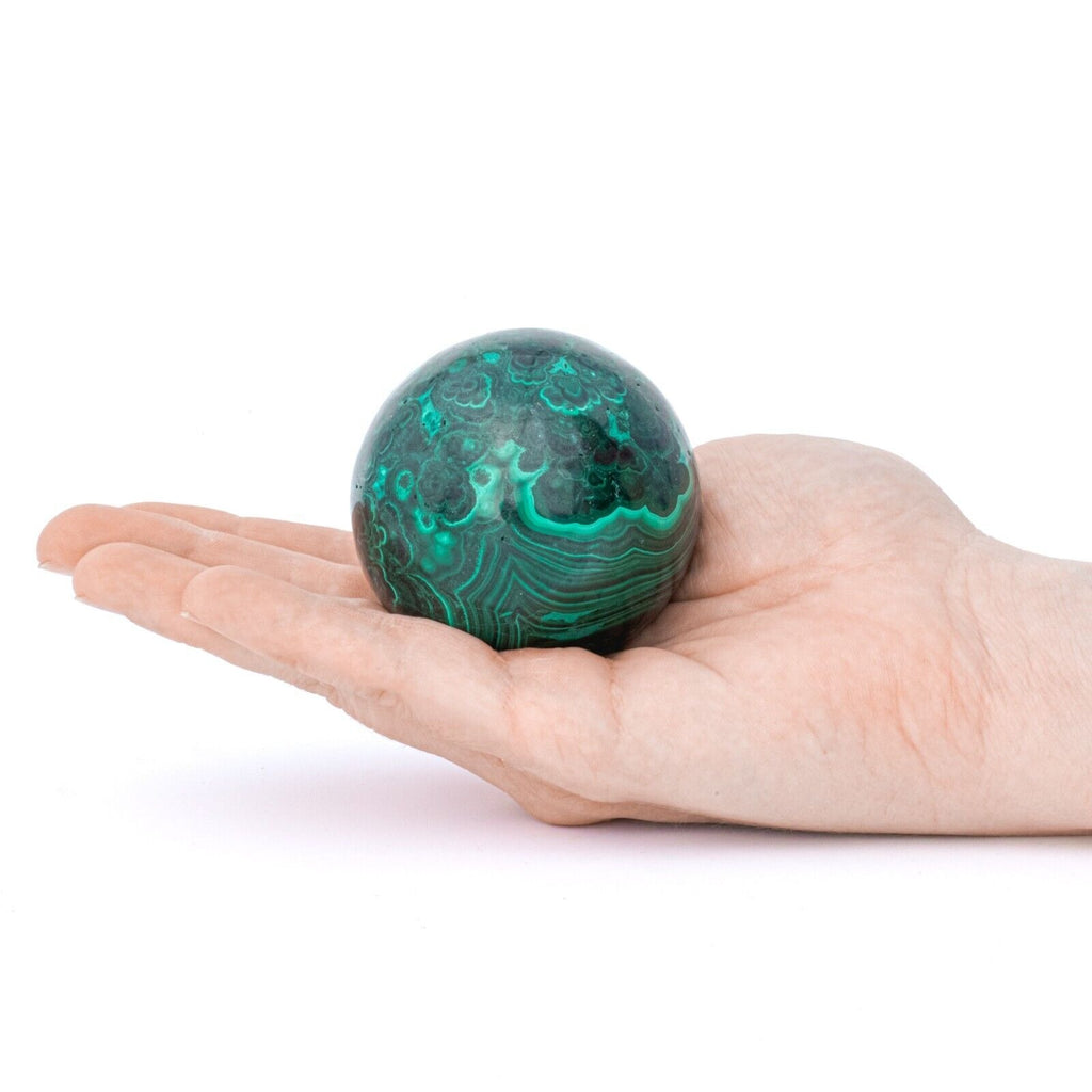 NEW! 50-60mm Natural African Malachite Sphere & Stand
