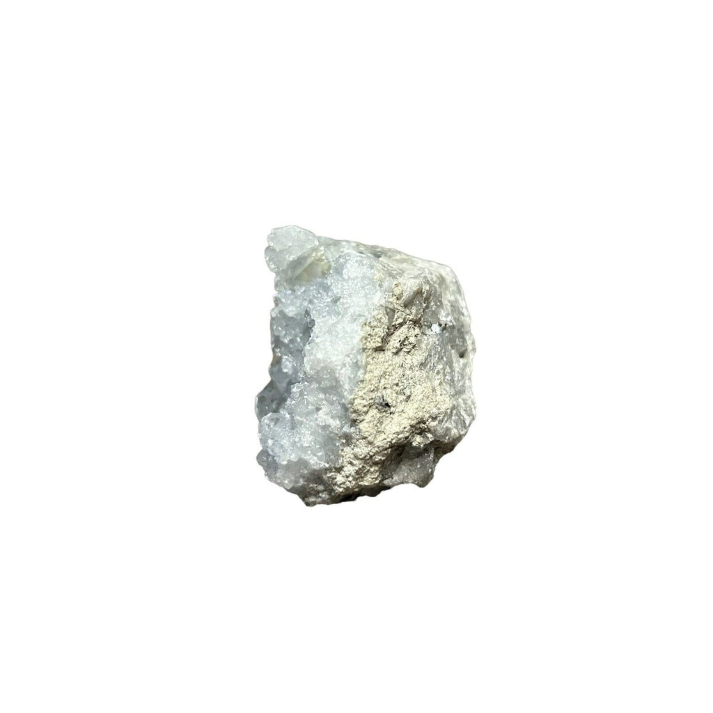 Sky Blue Madagascar Celestite Crystal Druzy Geode Mineral Cluster 6 oz