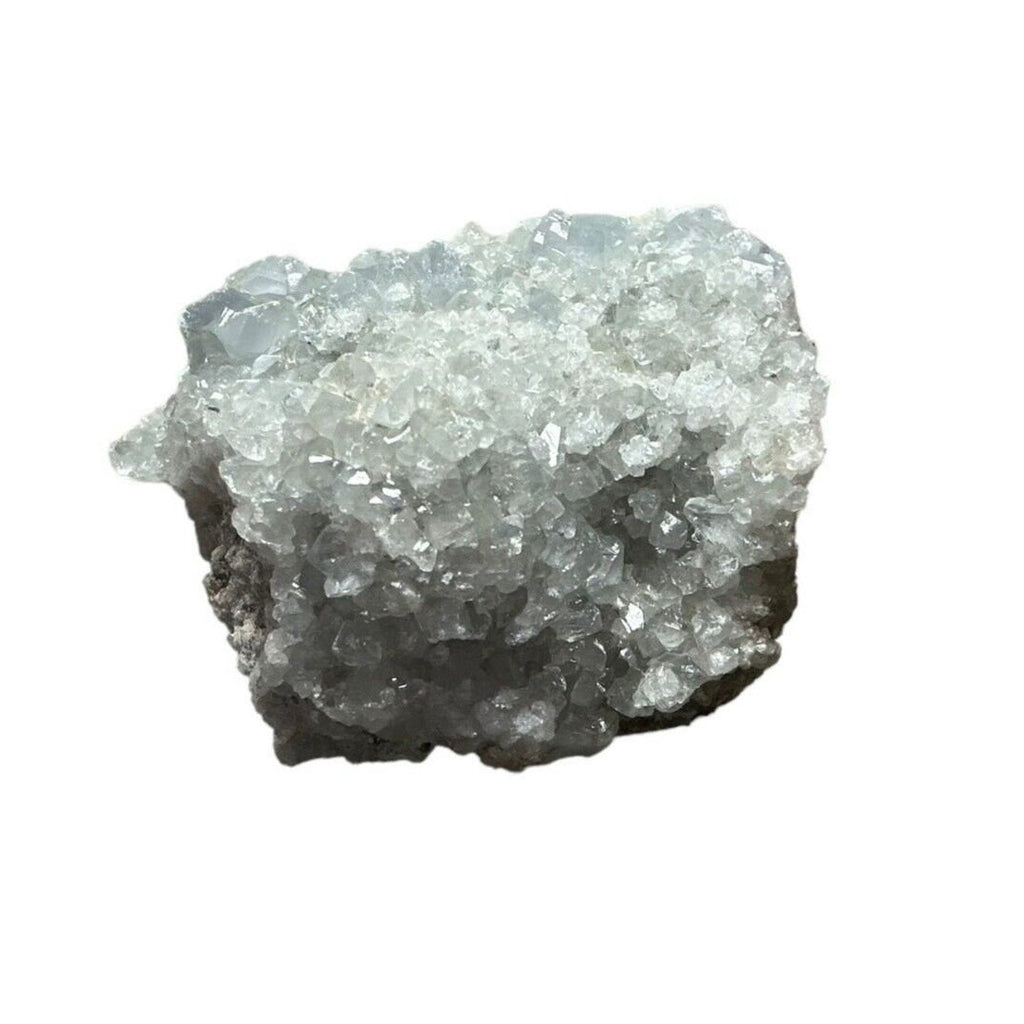Madagascar Celestite Crystal Druzy Sky Blue Geode Mineral Cluster 8.0oz Gem Rock