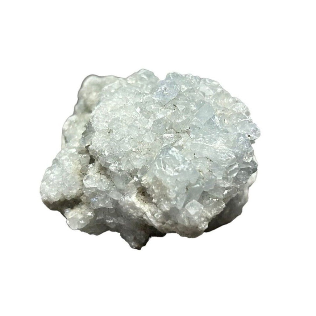 Madagascar Celestite Crystal Druzy Sky Blue Geode Mineral Cluster 7.5oz Rock Gem