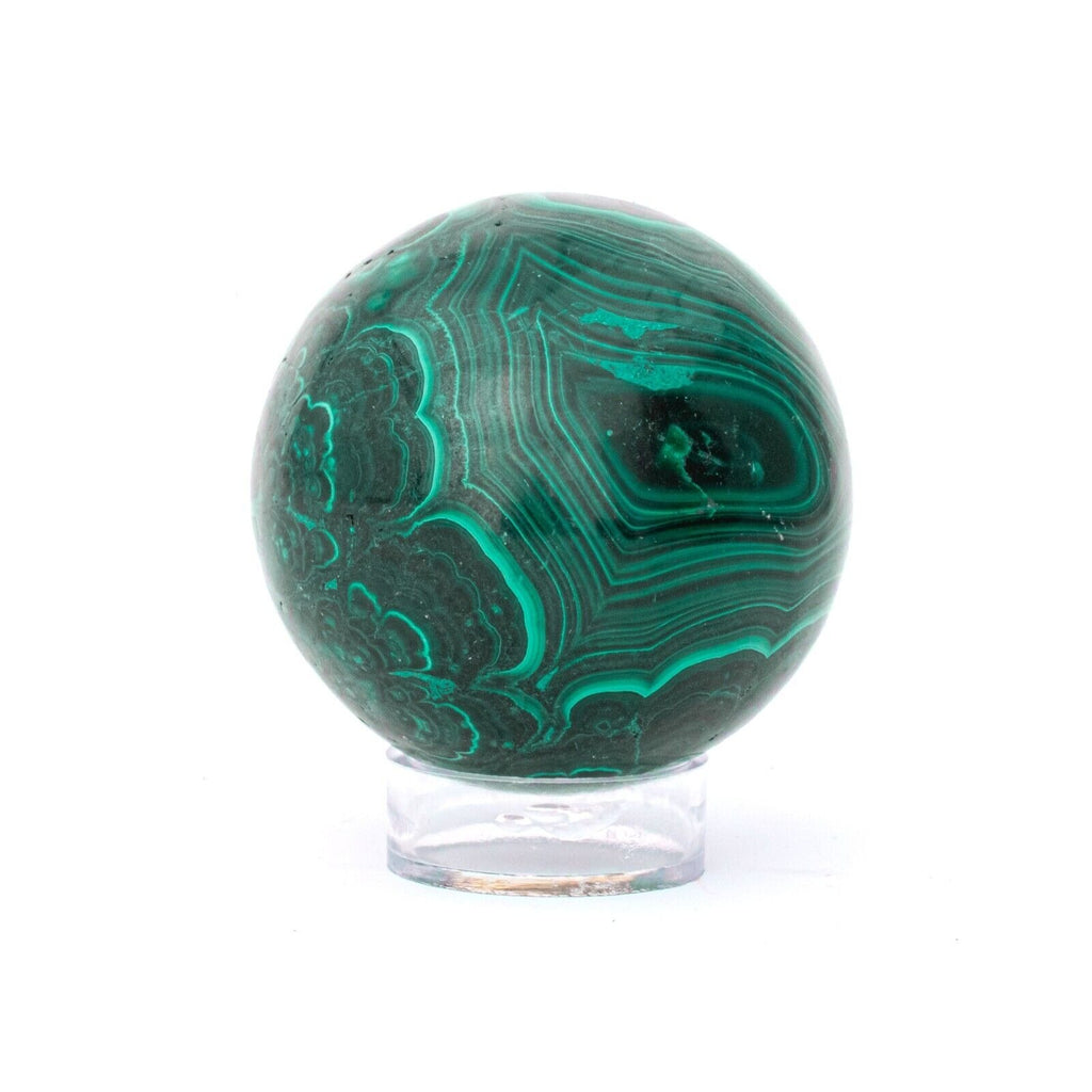 NEW! 50-60mm Natural African Malachite Sphere & Stand