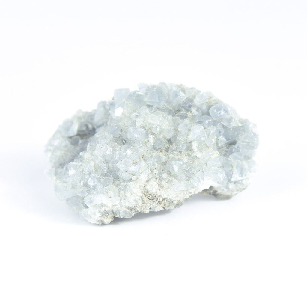 Madagaskar Celestite Crystal druzy cluster nebe Blue Geode Mineral 4,4 oz