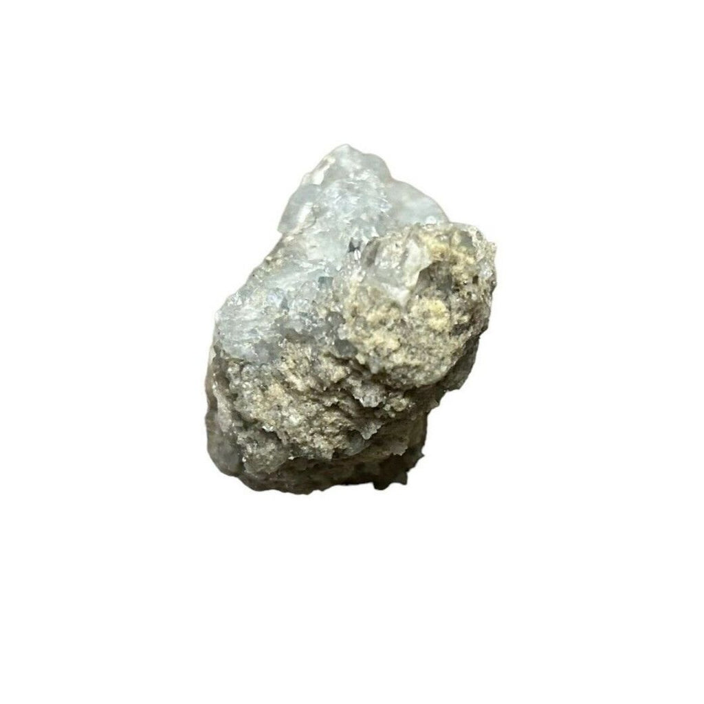 马达加斯加天青石水晶德鲁兹天蓝色晶洞矿物簇 6.1 盎司德鲁兹