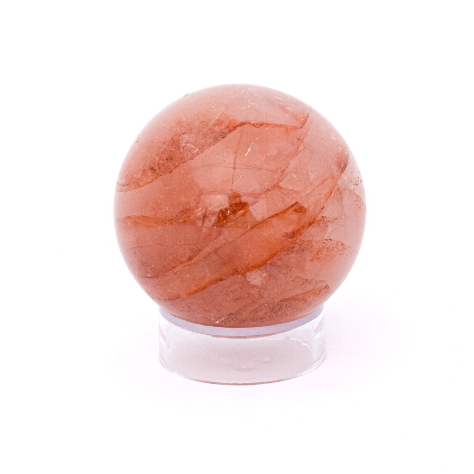 20-30mm Hematoid Fire Quartz Sphere & Stand