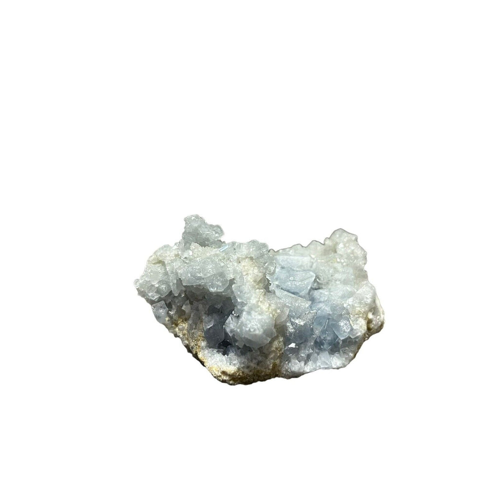 马达加斯加天青石水晶 Druzy 天蓝色晶洞矿物簇 10.5 盎司