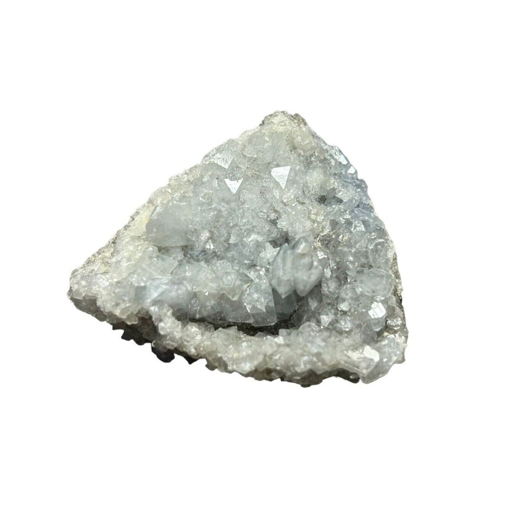 马达加斯加天蓝色天青石水晶 Druzy Geode 矿物簇 6.1 盎司