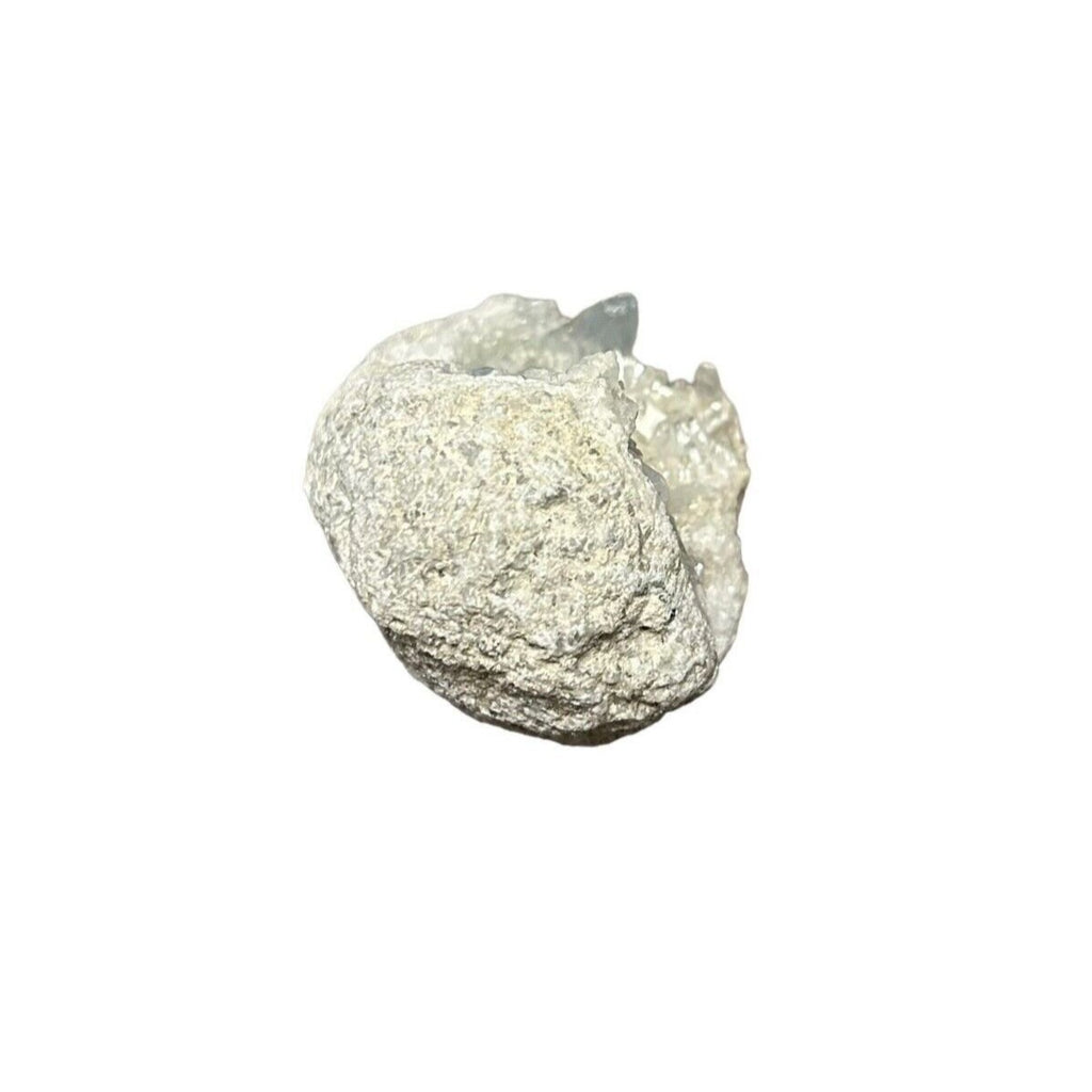 马达加斯加天青石水晶 Druzy 天蓝色晶洞矿物簇 9.6 盎司宝石岩石