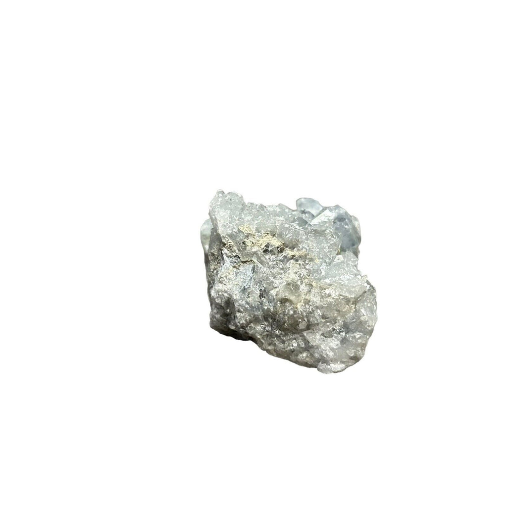 天蓝色马达加斯加天青石水晶 Druzy Geode 矿物簇 6 盎司