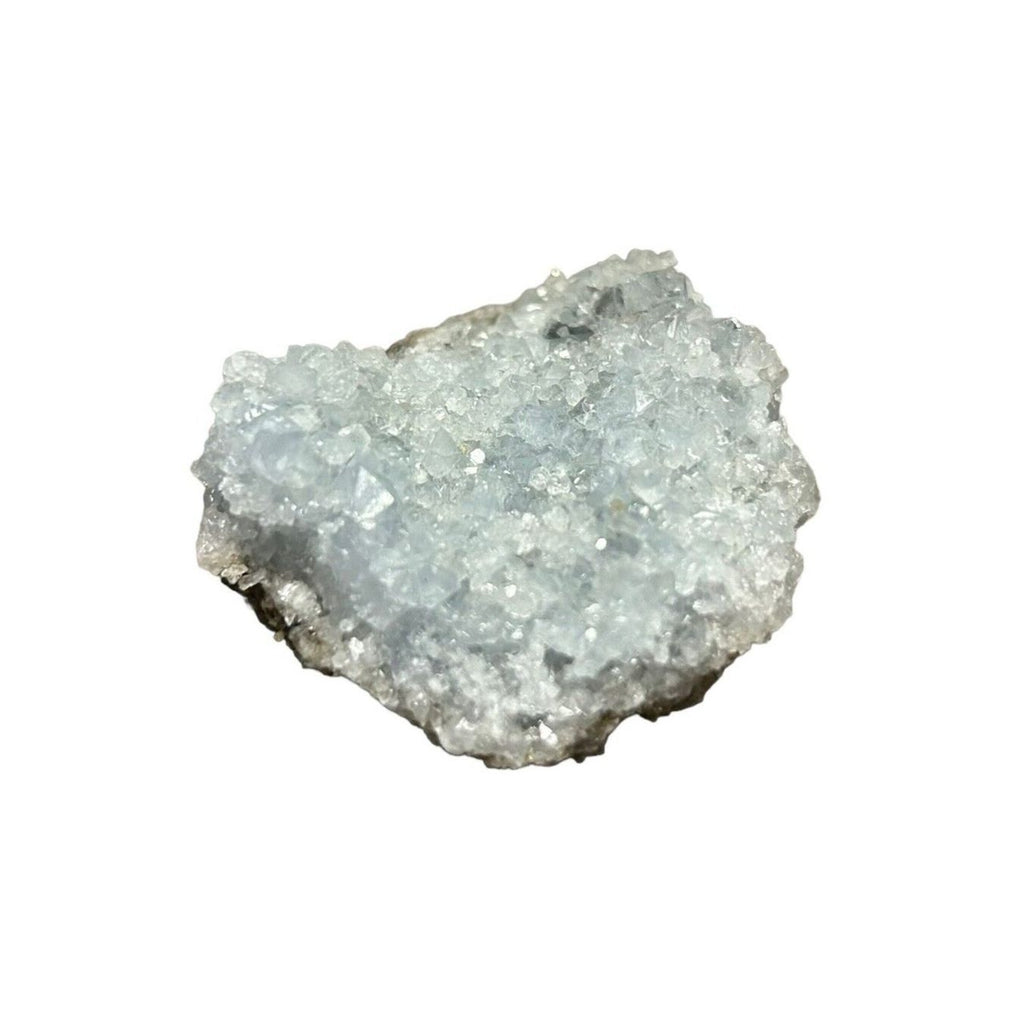 马达加斯加天青石水晶天蓝色 Druzy Geode 矿物簇 5 盎司