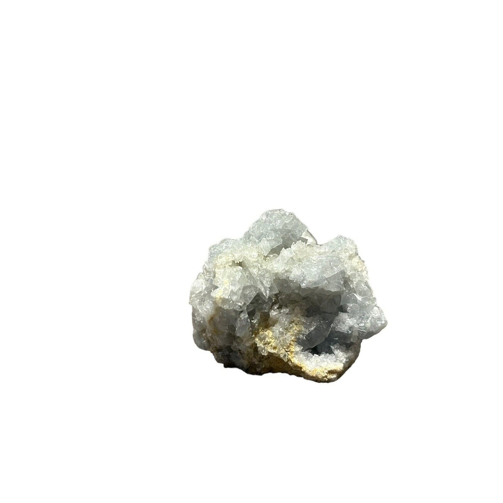 Madagaskarský Celestit Crystal Druzy Sky Blue Mineral Cluster 10,5 oz