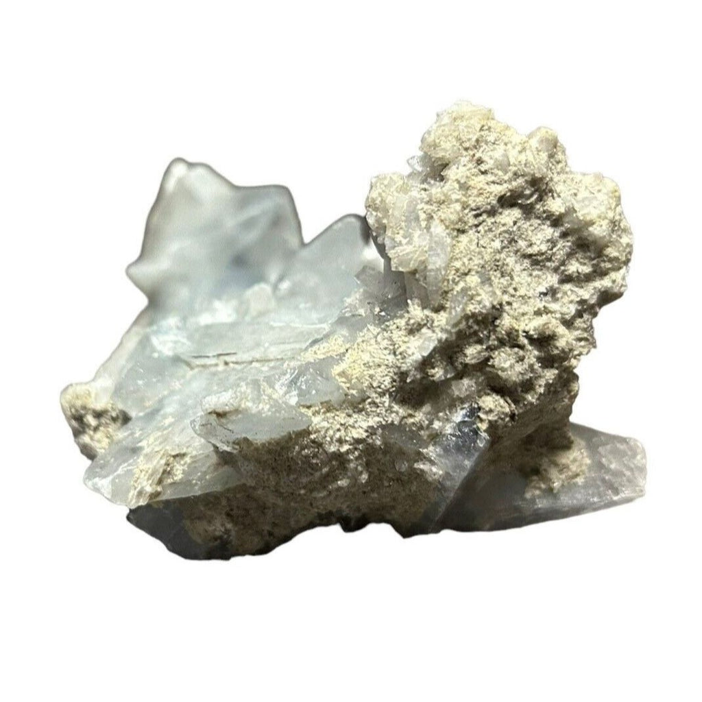 Madagaskar Celestite Crystal Druzy Sky Blue Mineral Cluster 6,6 oz