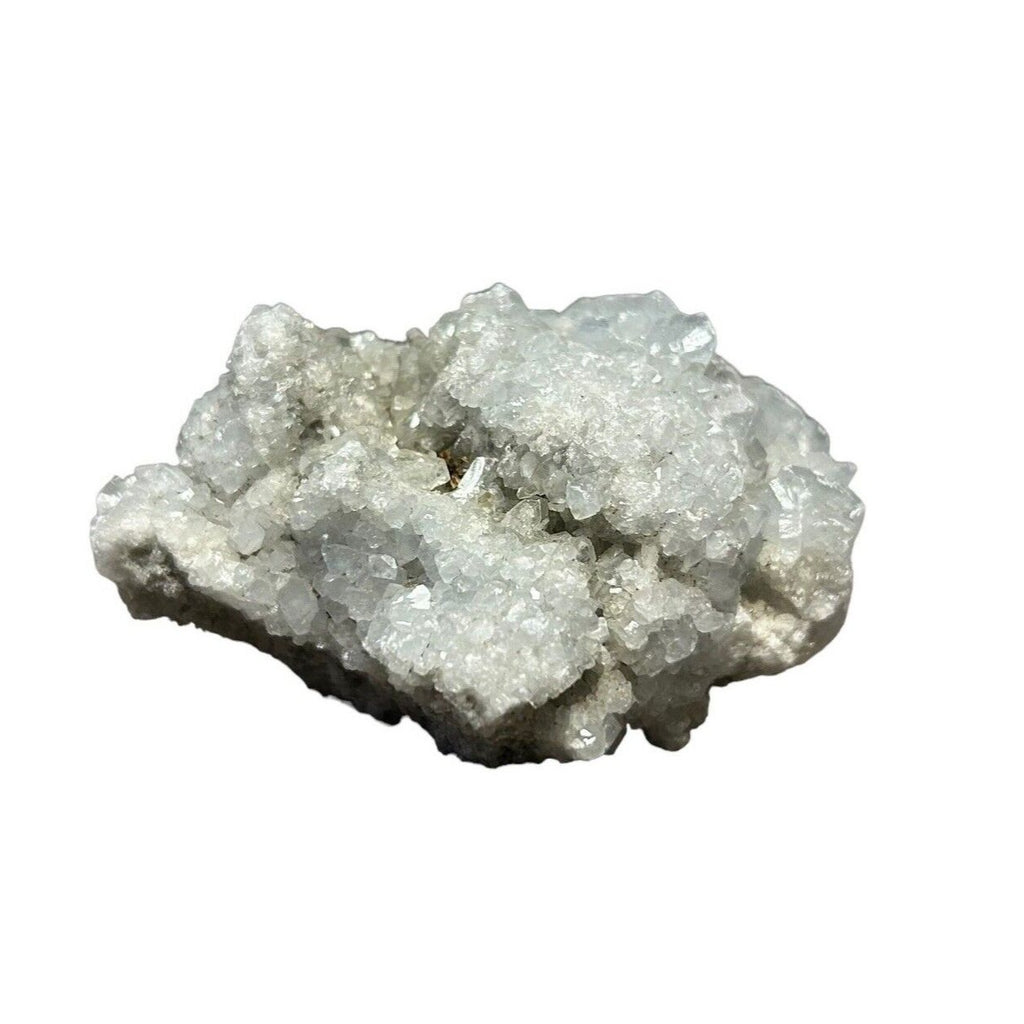 马达加斯加天青石水晶 Druzy 天蓝色晶洞矿物簇 7.5 盎司岩石宝石