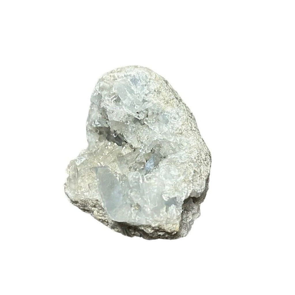 Madagascar Celestite Crystal Druzy Sky Blue Geode Mineral Cluster 9.6oz Gem Rock