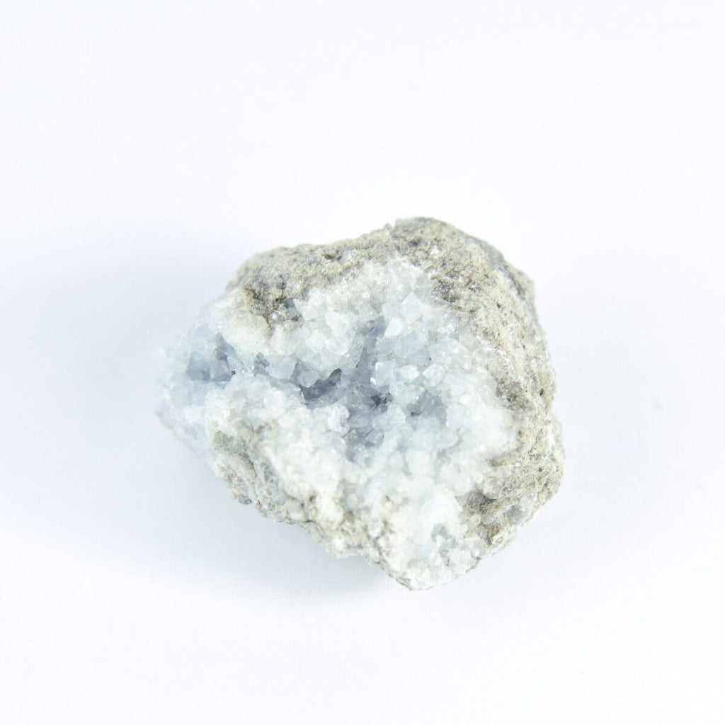 Madagaskar Celestite Crystal druzy cluster obloha Blue Geode Mineral 4,9 oz