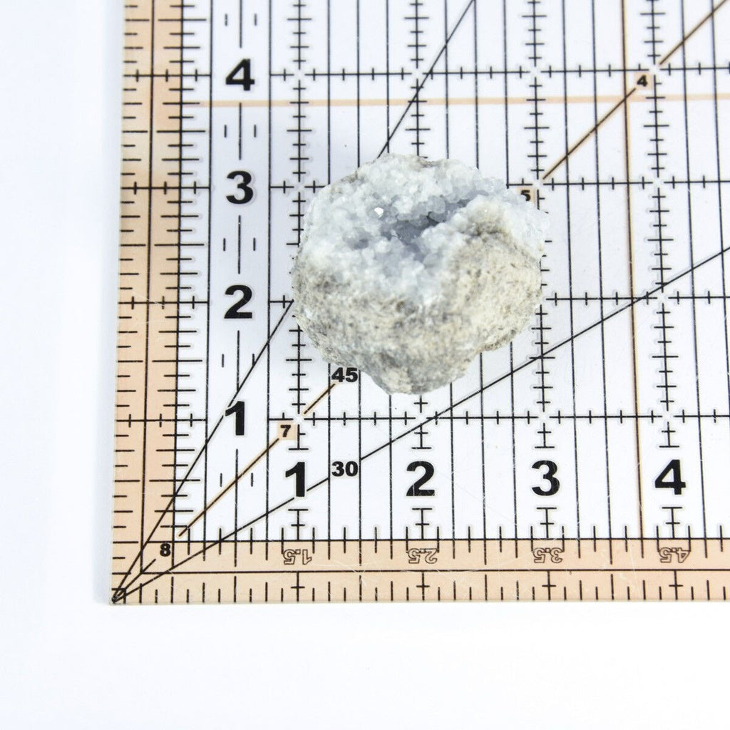 马达加斯加天青石水晶 druzy 星团天空蓝色晶洞矿物 4.9 盎司