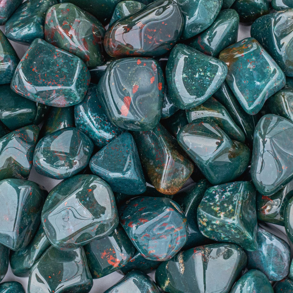 Medium Tumbled Indian Bloodstone Gemstone Crystals Bulk