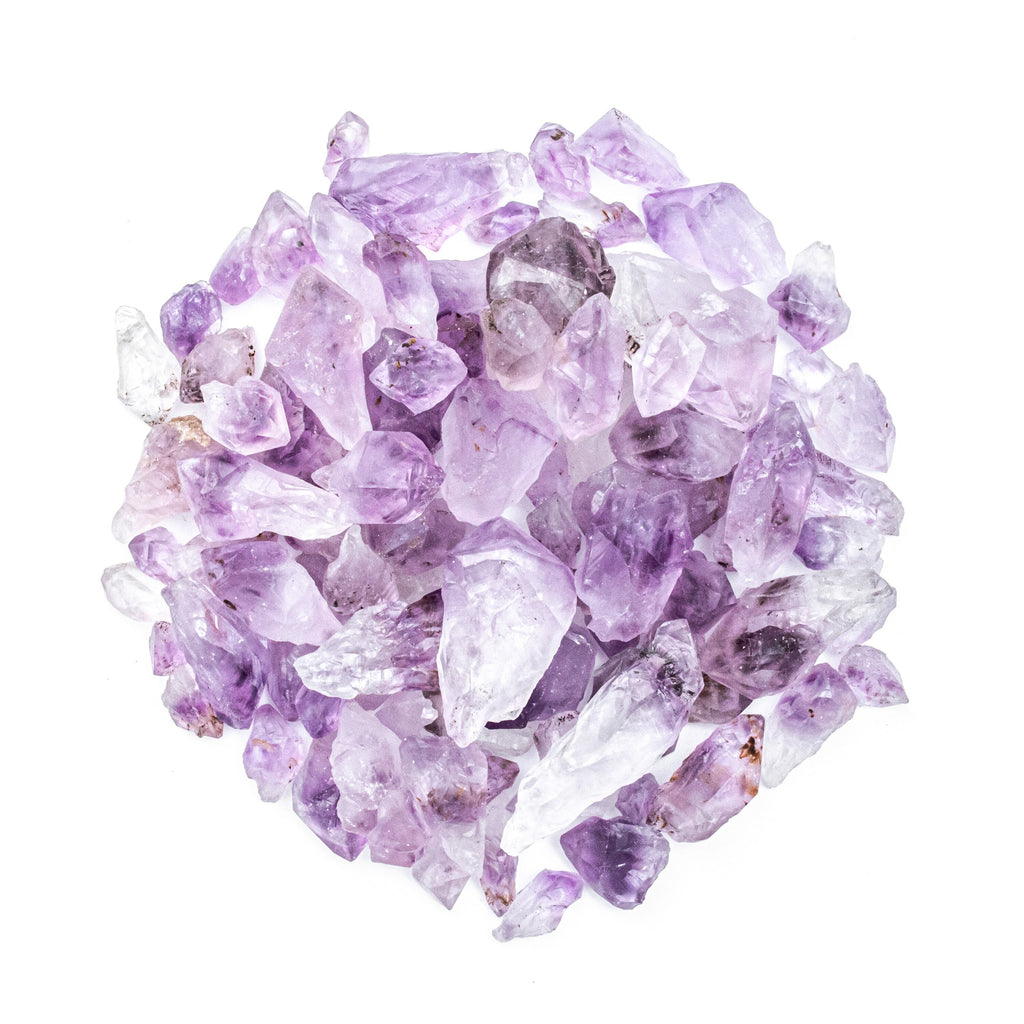 1/2 Pound of Small Rough/Raw Amethyst Points Gemstone Crystals
