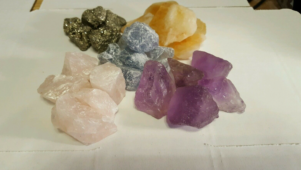 Beautiful Amethyst Citrine Celestite Pyrite Rose Quartz