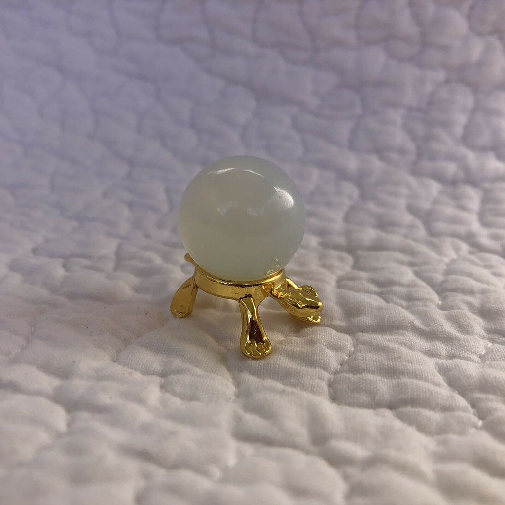 Opalite 20mm Sphere On Gold Turtle Stand