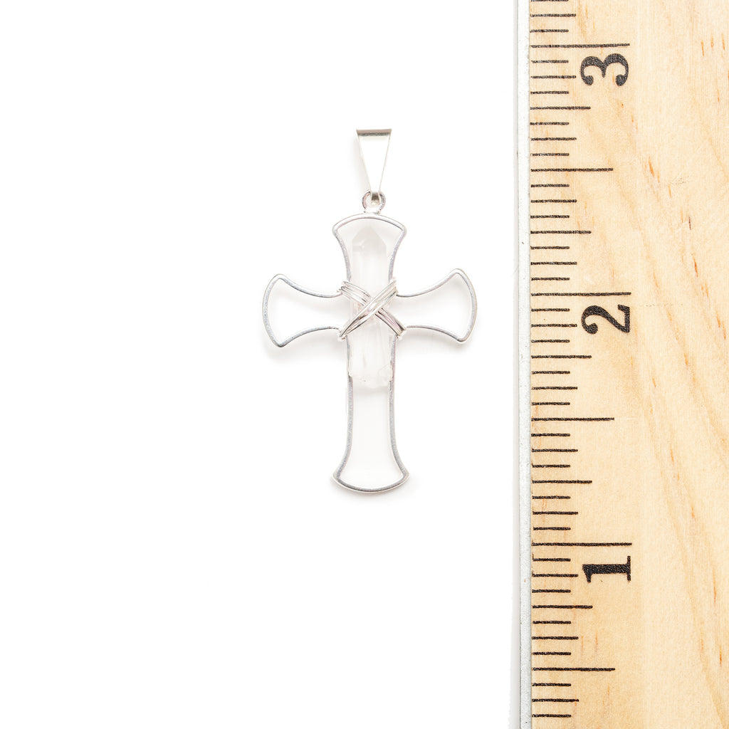Quartz Point Cross Necklace