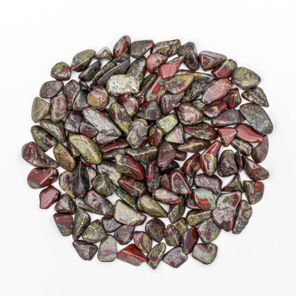 3/4 Pound of Small Tumbled Dragons Blood Jasper Gemstone Crystals
