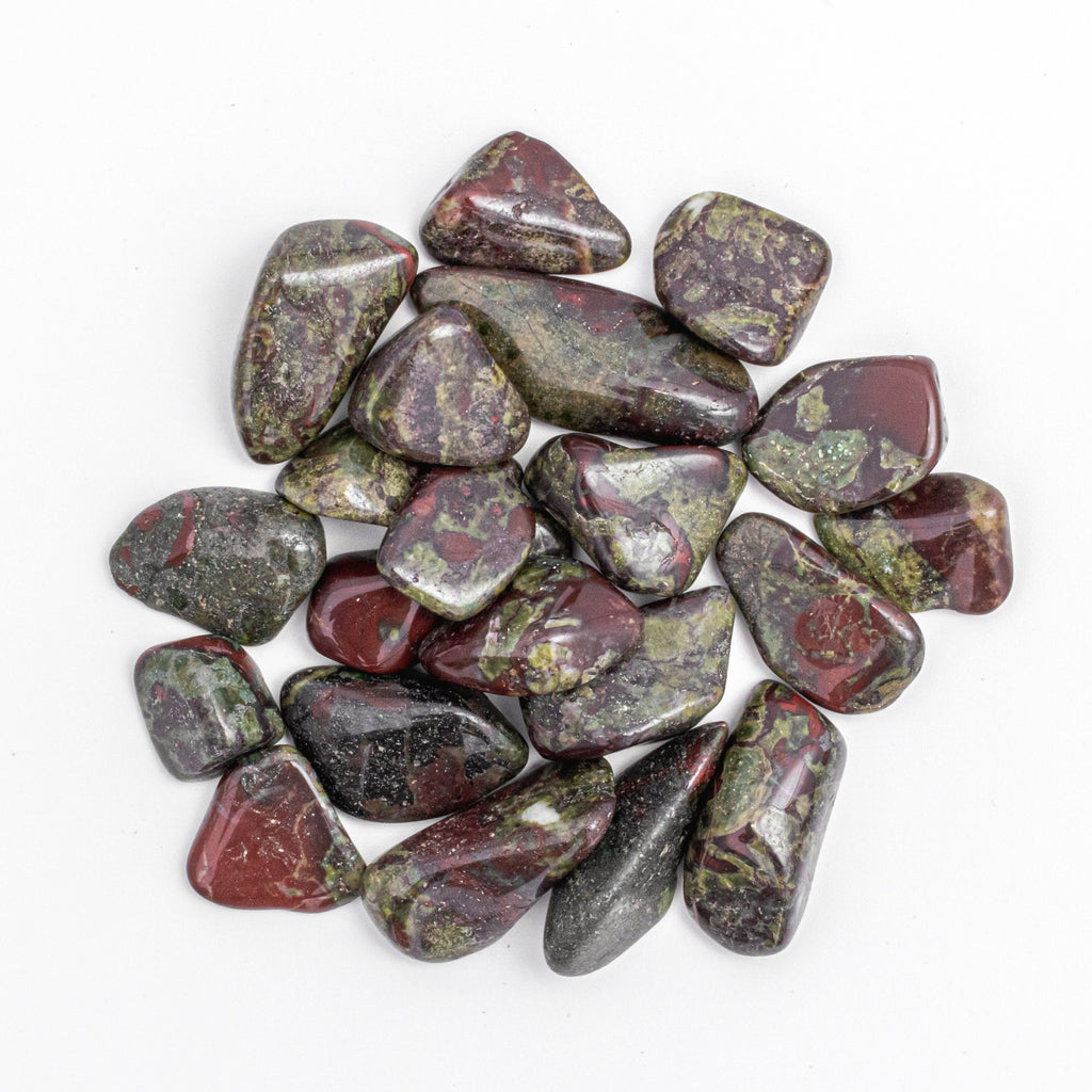 50 Grams of Small Tumbled Dragons Blood Jasper Gemstone Crystals