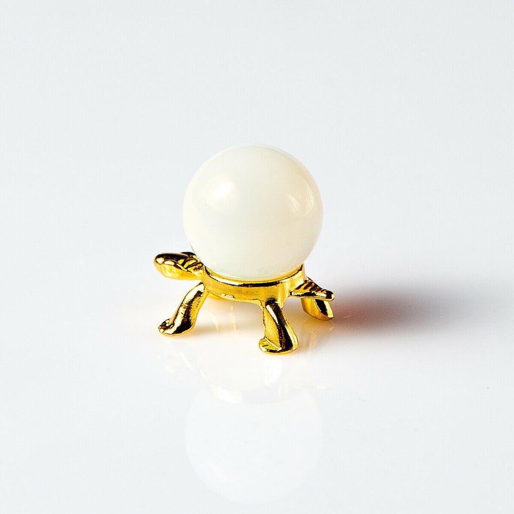 Opalite 20mm Marble Sphere on a Gold Turtle Stand