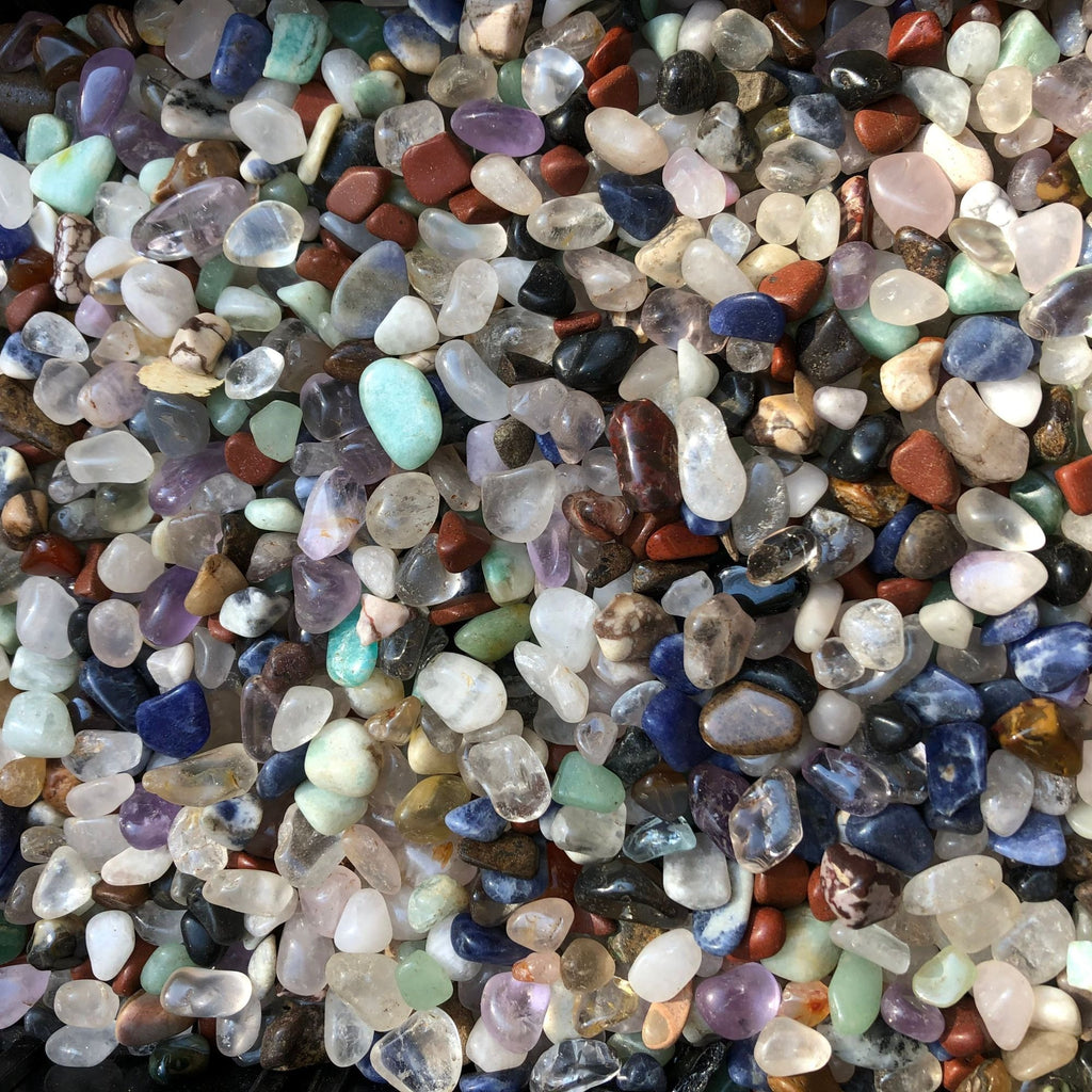 Tumbled Brazil Mix Mini Gemstone Chip Crystals Bulk