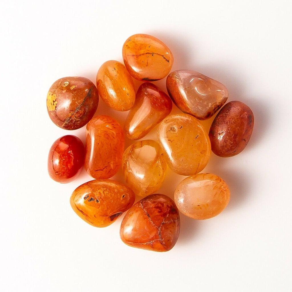 1/4 Pound of Small Tumbled Carnelian Gemstone Crystals