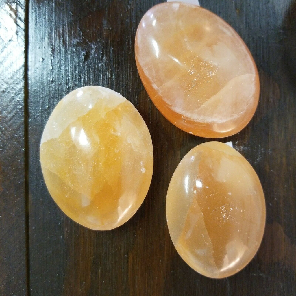 Beautiful Orange Selenite Palm Gemstone