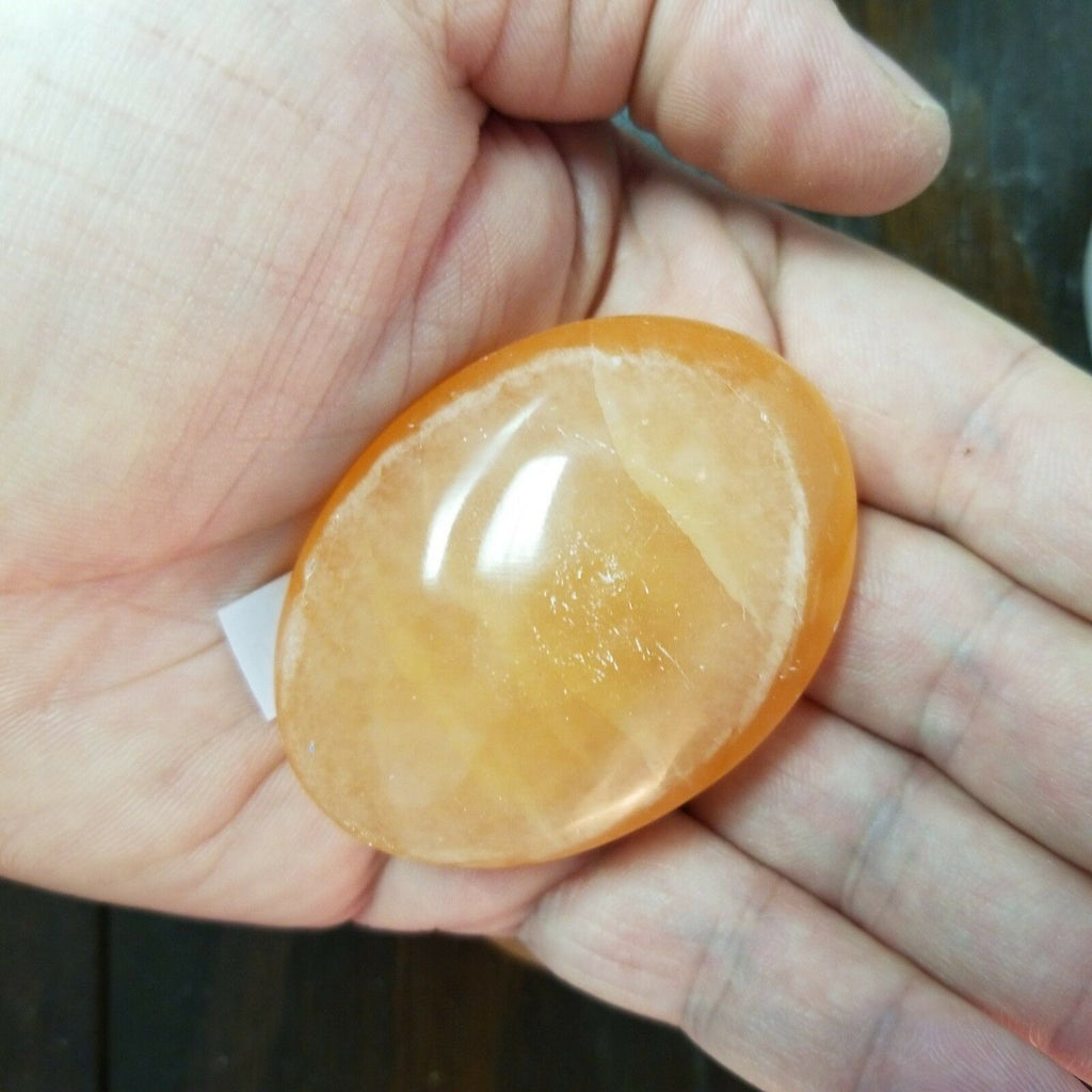 Orange Selenite Palm Gemstone