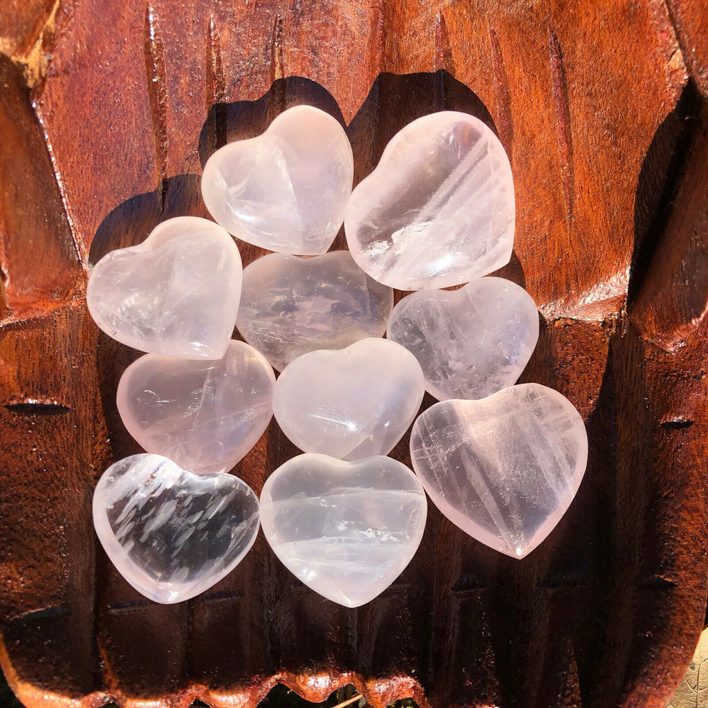 Tumbled Rose Quartz Heart Shaped Gemstones (1 Stone)