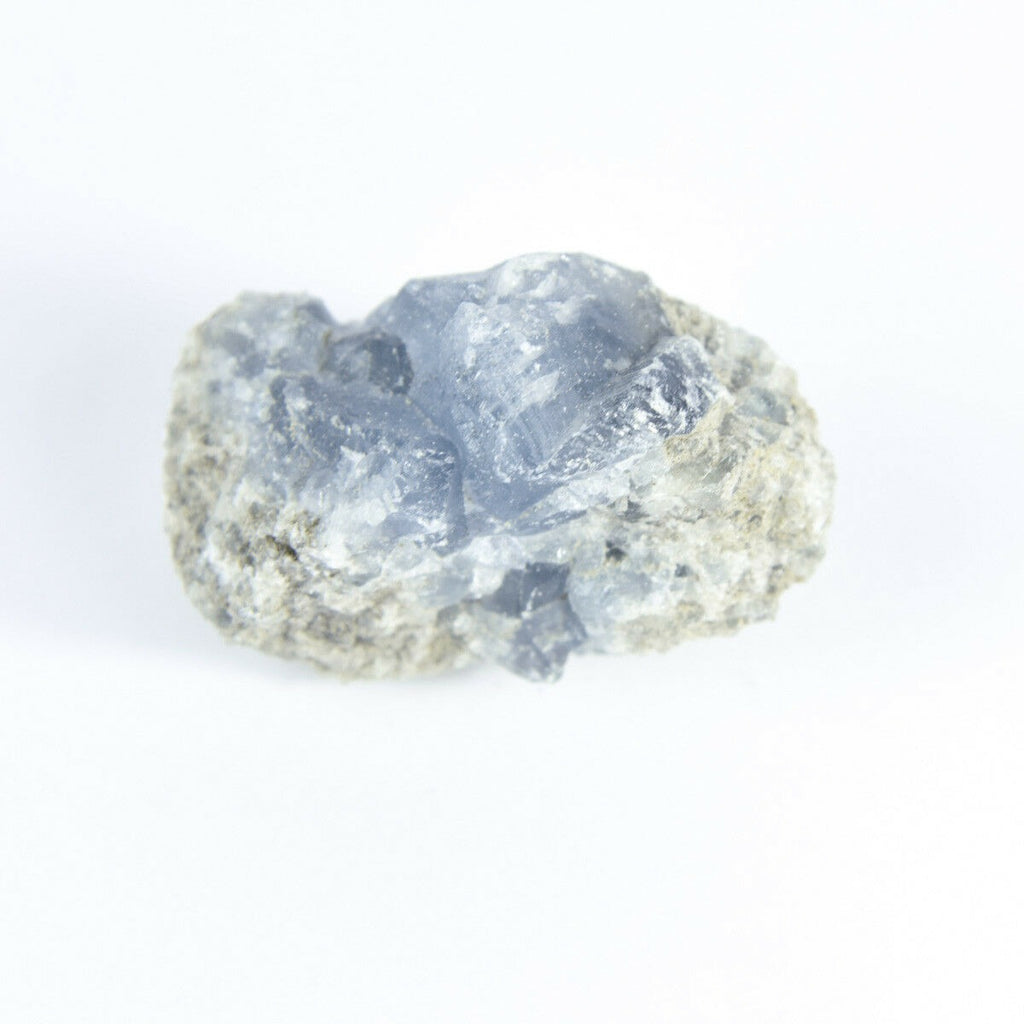 马达加斯加天青石水晶 druzy 簇天空蓝色晶洞矿物 5.4 盎司