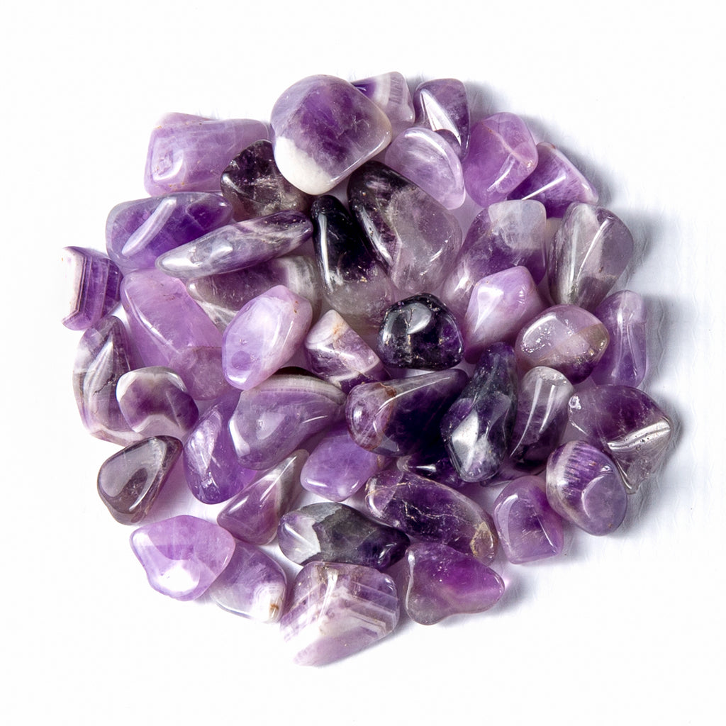 1/4 Pound of Tumbled Chevron Amethyst Gemstone Crystals