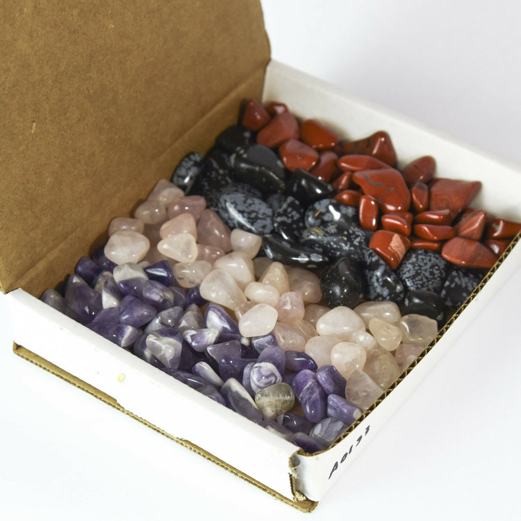 Tumbled Stone Collection Banded Amethyst/Rose Quartz/Obsidian/Jasper