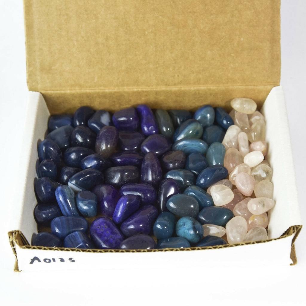 Tumbled Agate Collection Blue Agate/Teal Agate/Purple Agate/Rose Quartz