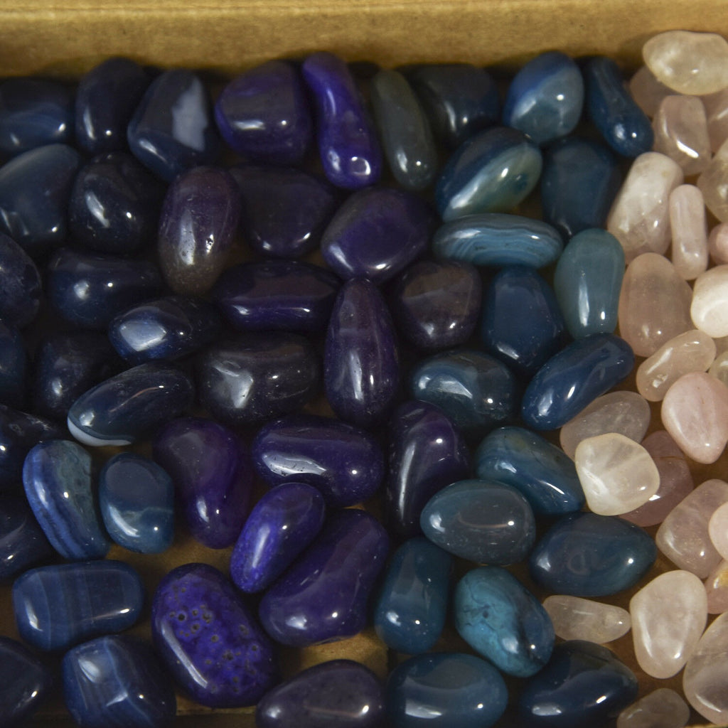 Tumbled Agate Collection Blue Agate/Teal Agate/Purple Agate/Rose Quartz