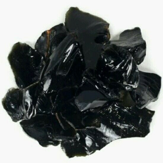 Mixed OBSIDIAN Volcanic Glass Rough Rock for Tumbling