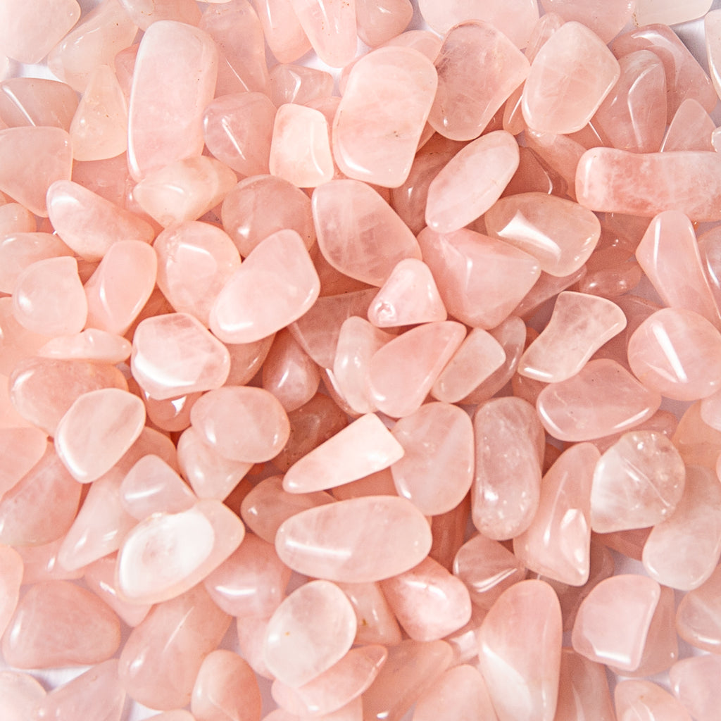 Small Tumbled Rose Quartz Gemstone Crystals Bulk