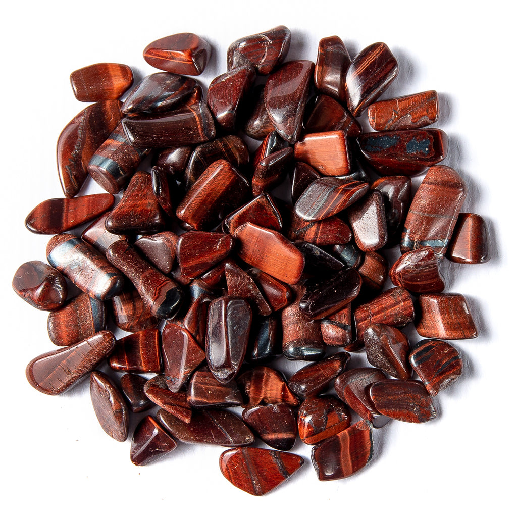 1/2 Pound of Small Tumbled Red Tigers Eye Gemstone Crystals