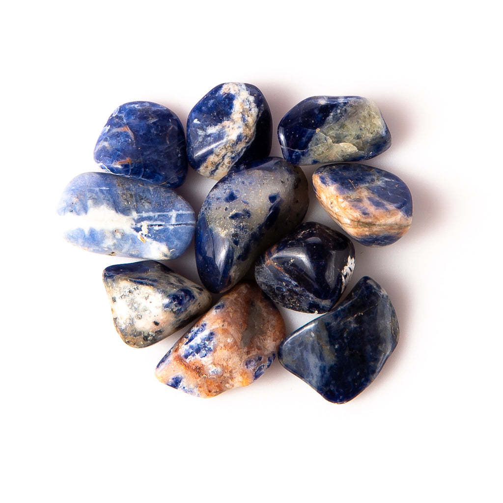 25 Grams of Small Tumbled Sodalite Gemstone Crystals