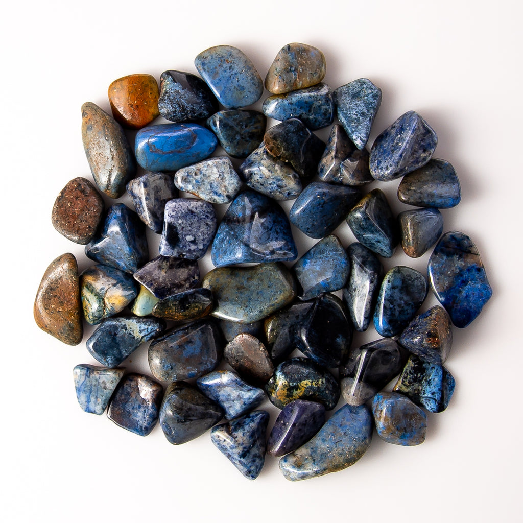 1/2 Pound of Medium Tumbled Dumortierite Gemstone Crystals