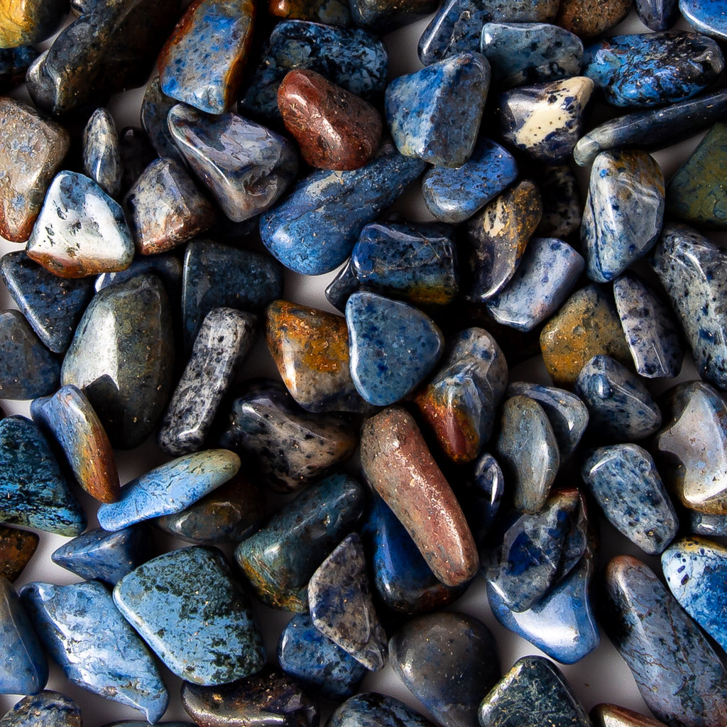 Medium Tumbled Dumortierite Gemstone Crystals Bulk