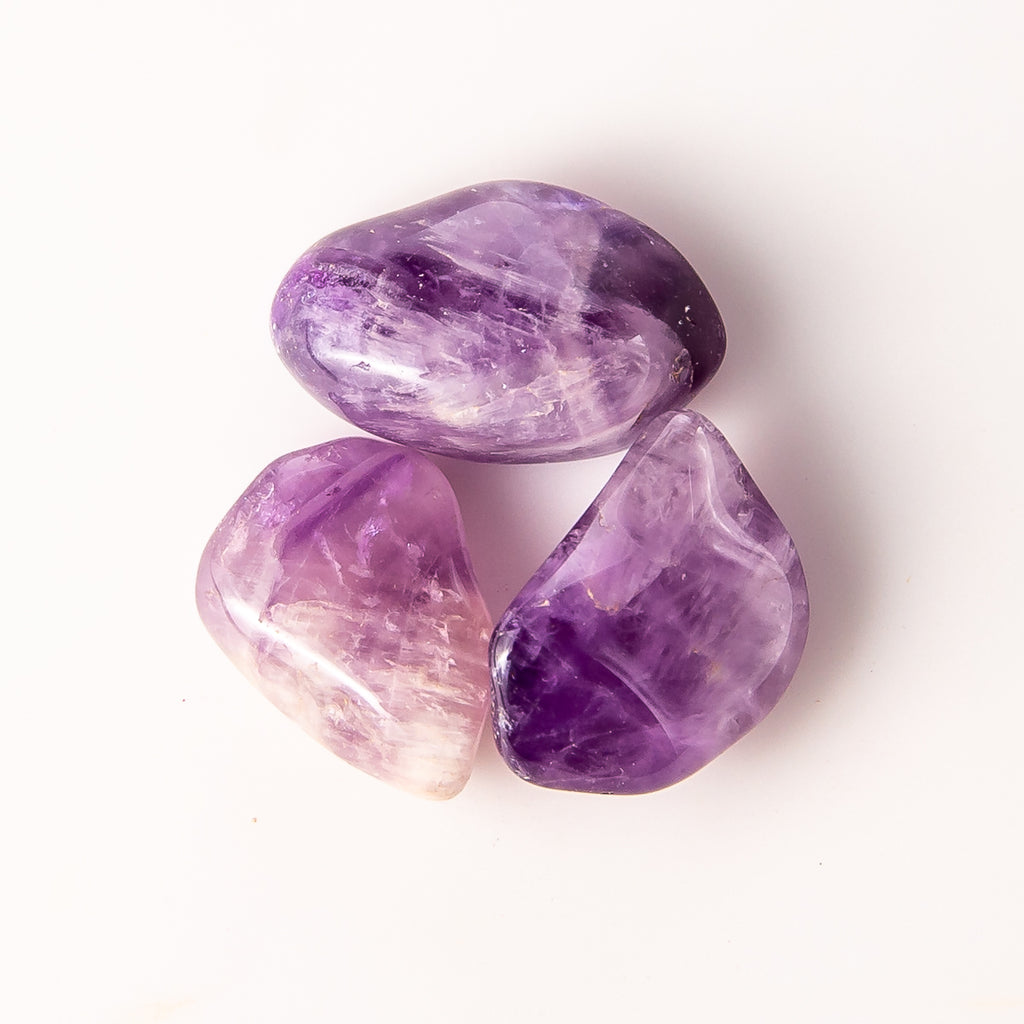 25 Grams of Medium Tumbled Amethyst Gemstone Crystals